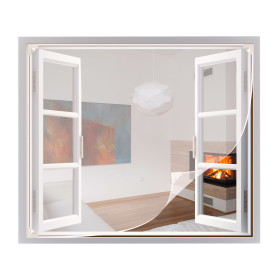 Okenní síťka proti hmyzu s magnetem 100x100 cm, bílá