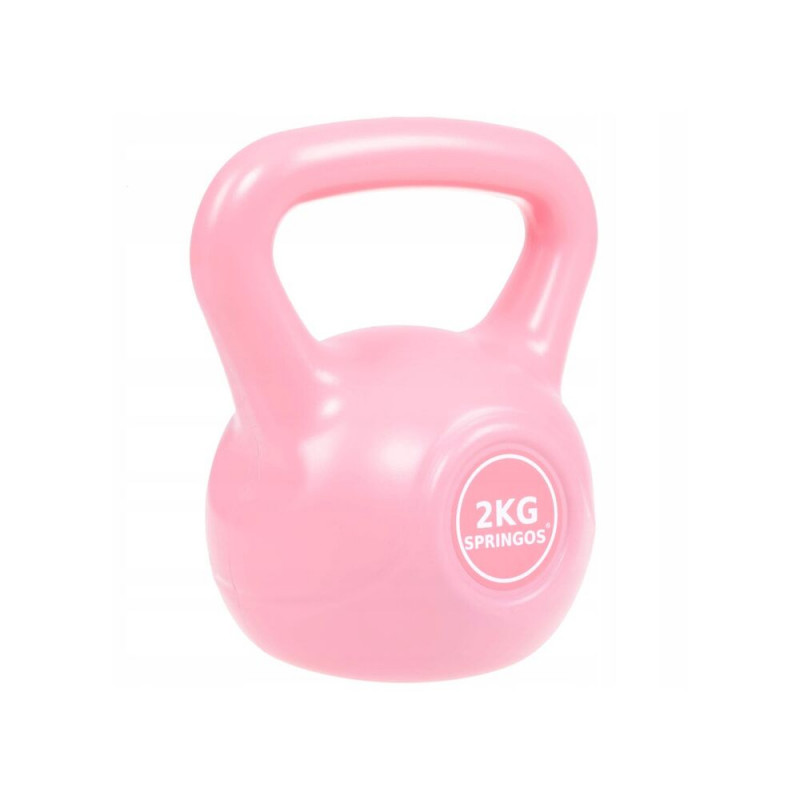 SPRINGOS Kettlebell 2 kg ABS SPRINGOS růžový FA1057-XG