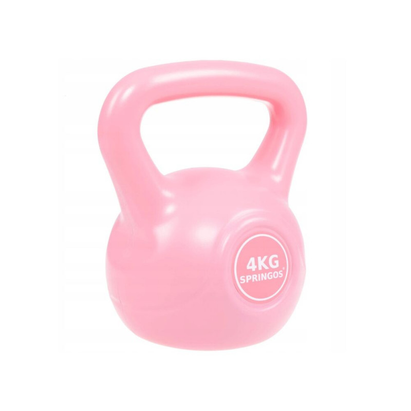 SPRINGOS Kettlebell 4 kg ABS SPRINGOS růžový FA1058-XG