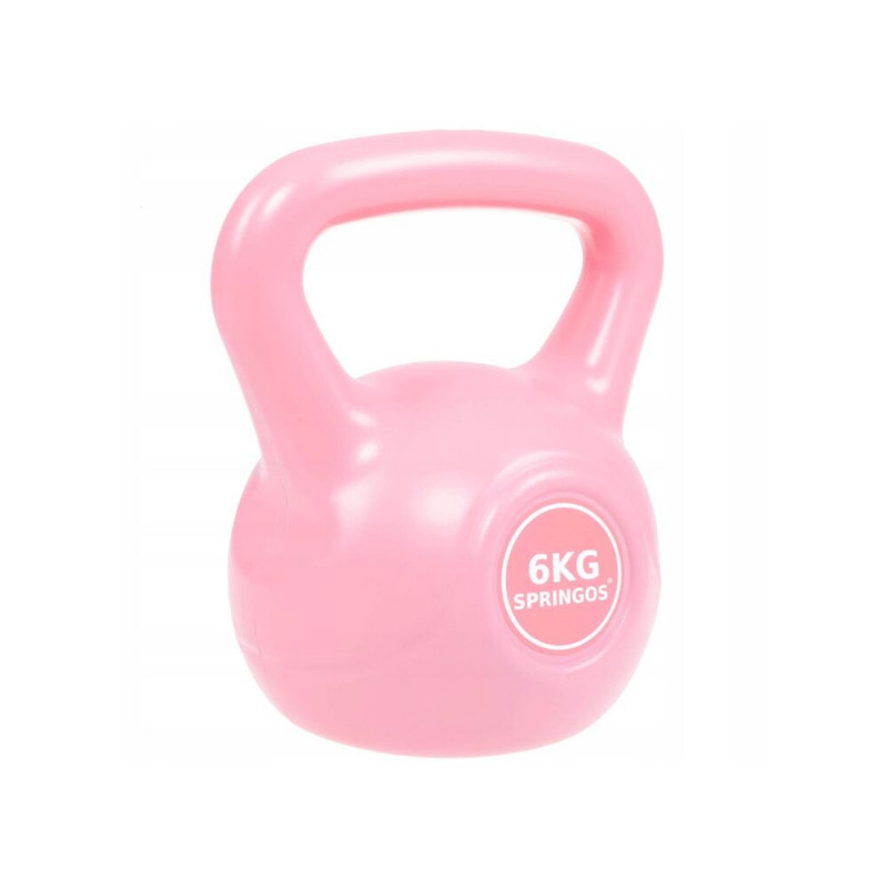 SPRINGOS Kettlebell 6 kg ABS SPRINGOS růžový FA1059-XG