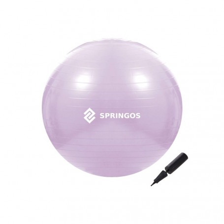 Gymnastický míč 65 cm + pumpička SPRINGOS DYNAMIC fialový