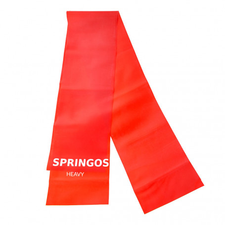 Posilovací guma 2m SPRINGOS BELT HEAVY červená