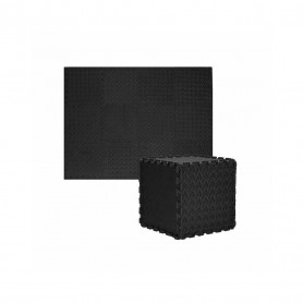 Pěnová puzzle podložka 30x30x1 cm sada 12ks SPRINGOS FM0022 černá