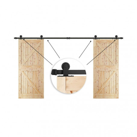 Systém pro posuvné dvoukřídlé dveře 300 cm Springos HA5019