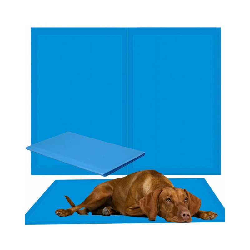 SPRINGOS Chladící podložka pro psa 90x50 cm, modrá SPRINGOS CHILL PA2006-XG