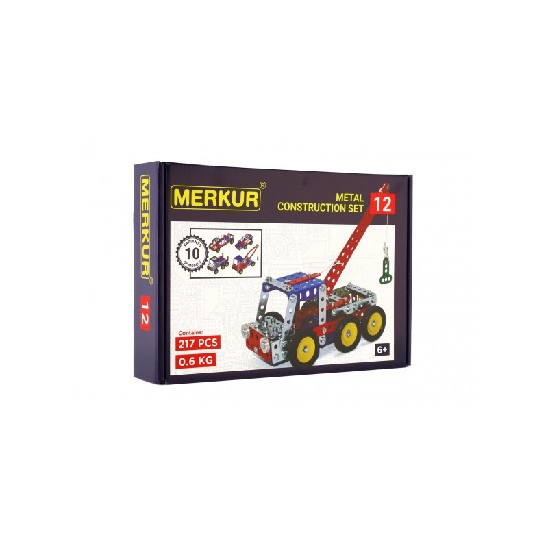 Merkur Toys Stavebnice MERKUR 012 Odtahové vozidlo 10 modelů 217ks v krabici 26x18x5cm 34000012-XG