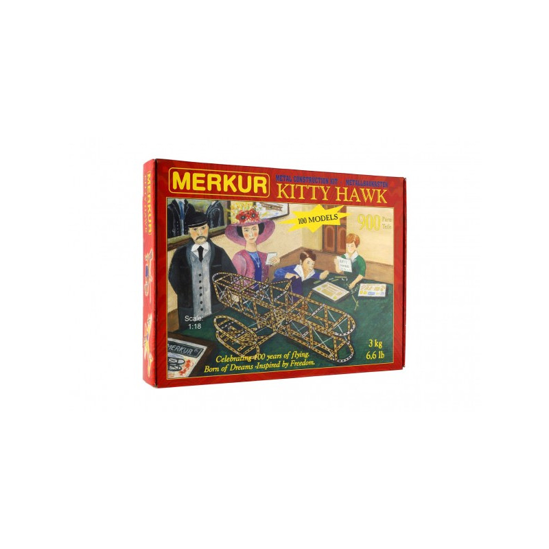 Merkur Toys Stavebnice MERKUR Kitty Hawk 100 modelů 900ks v krabici 36x27x5cm 34000044-XG