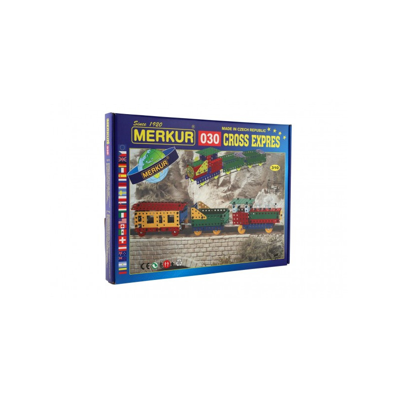 Merkur Toys Stavebnice MERKUR 030 Cross expres 10 modelů 310ks v krabici 36x27x3cm 34000030-XG