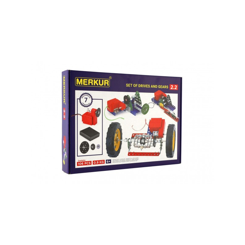 Merkur Toys Stavebnice MERKUR 2.2 Pohony a převody v krabici 36x27cm 34000051-XG