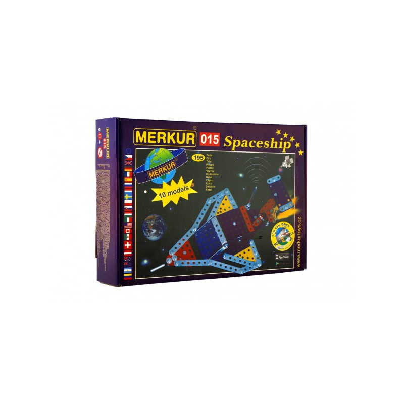 Merkur Toys Stavebnice MERKUR 015 Raketoplán 10 modelů 195ks v krabici 26x18x5cm 34000015-XG
