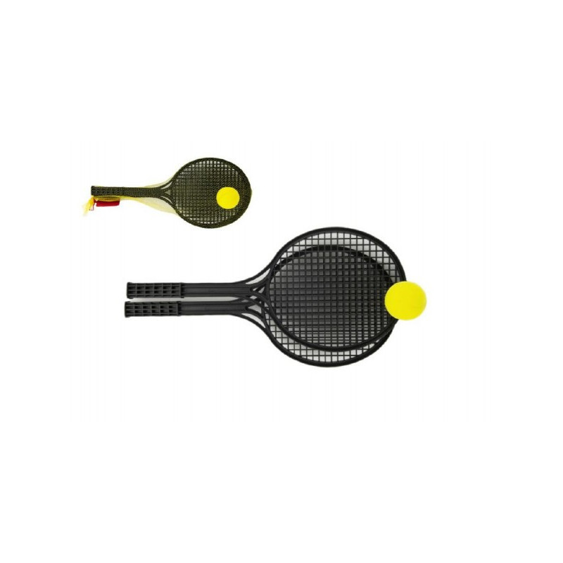 LORI Soft tenis plast černý+míček 53cm v síťce 42000226-XG