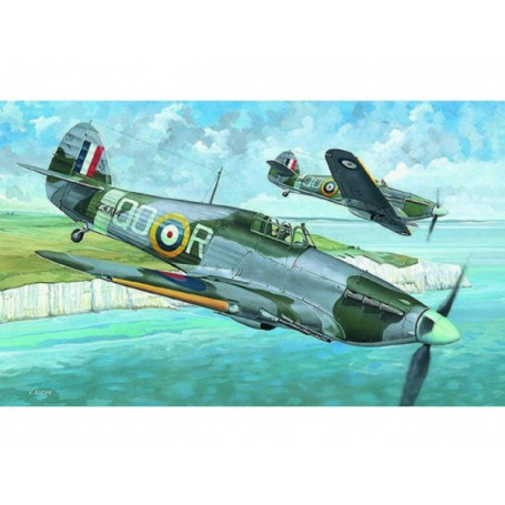 Model Hawker Hurricane MK.IIC 13,6x16,9cm v krabici 25x14,5x4,5cm