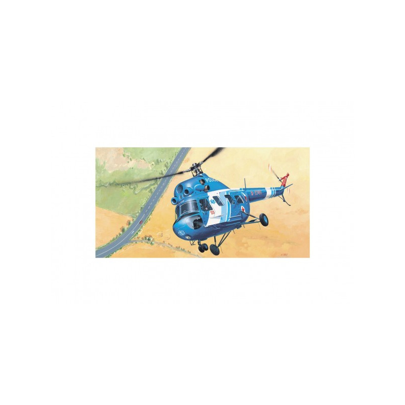 Směr Model Kliklak Vrtulník Mil Mi 2 - Policie 27,6x30cm v krabici 34x19x5,5cm 48000991-XG