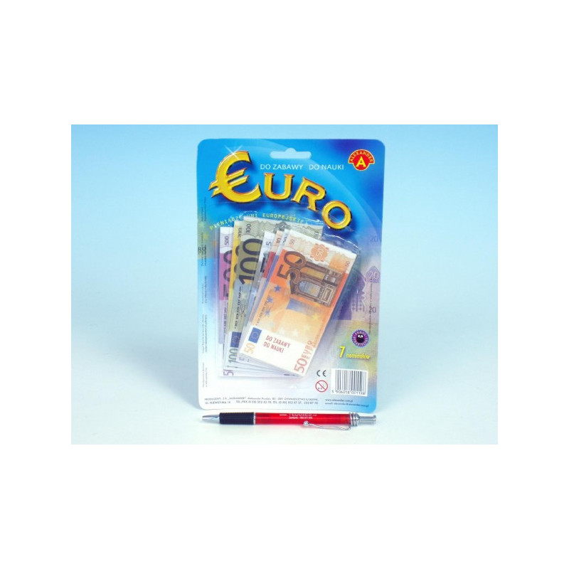 PEXI Eura peníze do hry na kartě 15x16cm 29000119-XG