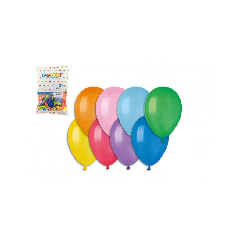 Smart Balloons Balonek/Balonky nafukovací 8" pastelové 100ks v sáčku karneval 10302212-XG