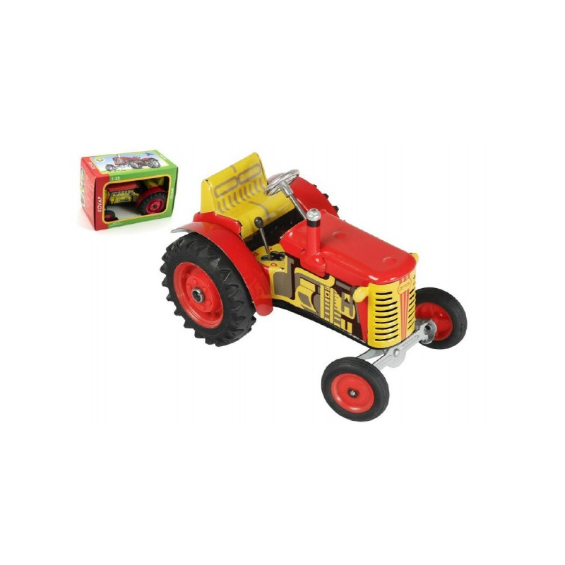 Kovap Traktor Zetor červený na klíček kov 14cm 1:25 v krabičce Kovap 95000380-XG