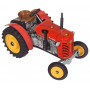 Traktor Zetor 25A červený na klíček kov 15cm 1:25 v krabičce Kovap