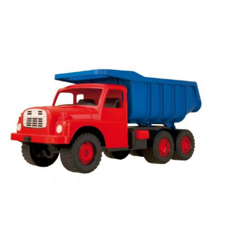 Auto Tatra 148 plast 73cm v krabici - červená kabina modrá korba