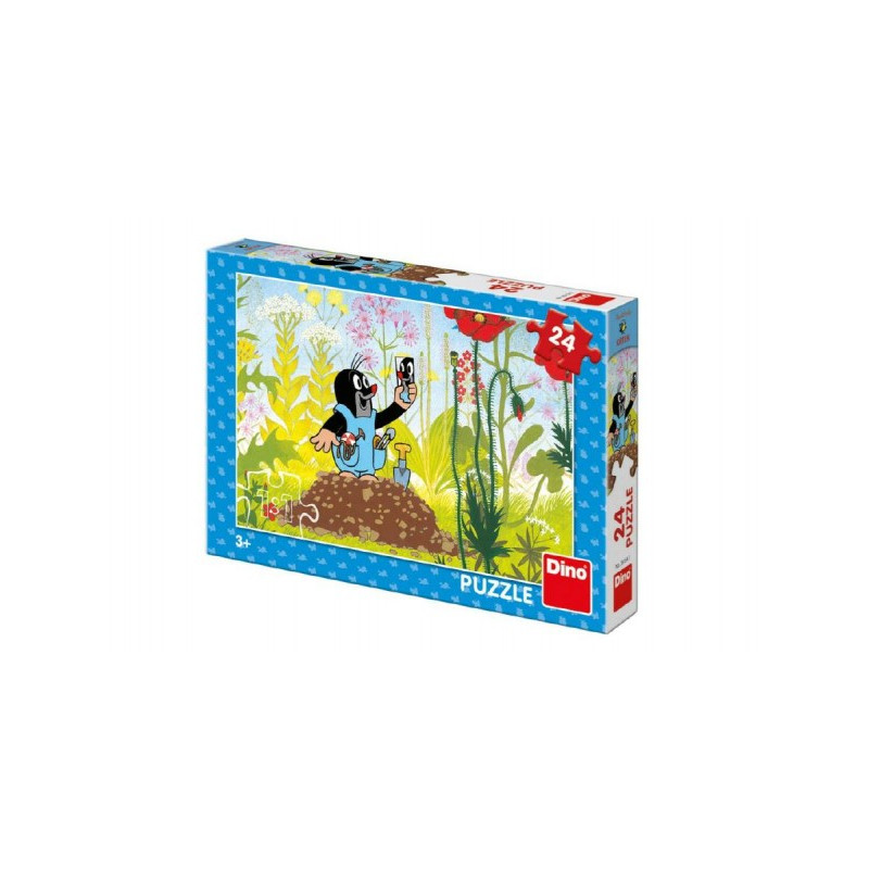 Dino Puzzle Krtek v kalhotkách 24 dílků 26x18cm v krabici 27x19x4cm 21351547-XG