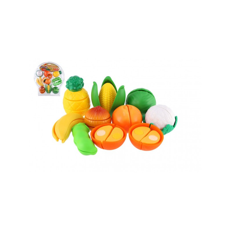 Teddies Krájecí ovoce a zelenina plast 28ks na blistru 32x34x8cm 00622241-XG