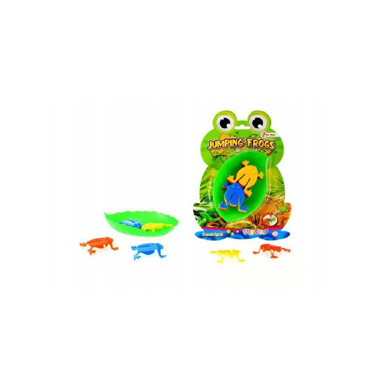 Teddies Skákající žáby společenská hra plast na kartě 17x23,5cm 00541989-XG