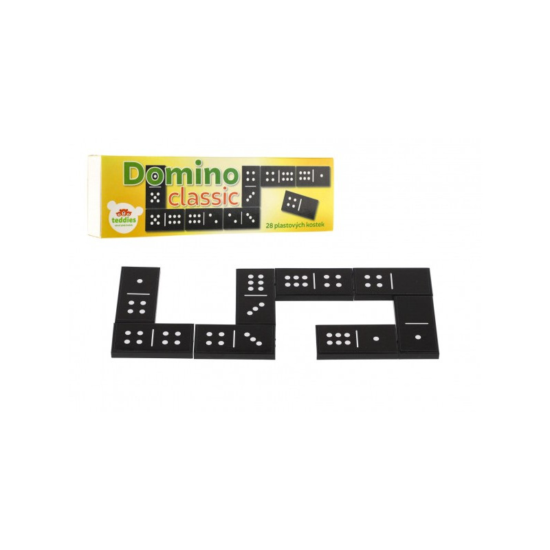 Teddies Domino Classic 28ks společenská hra plast v krabičce 21x6x3cm 50000217-XG
