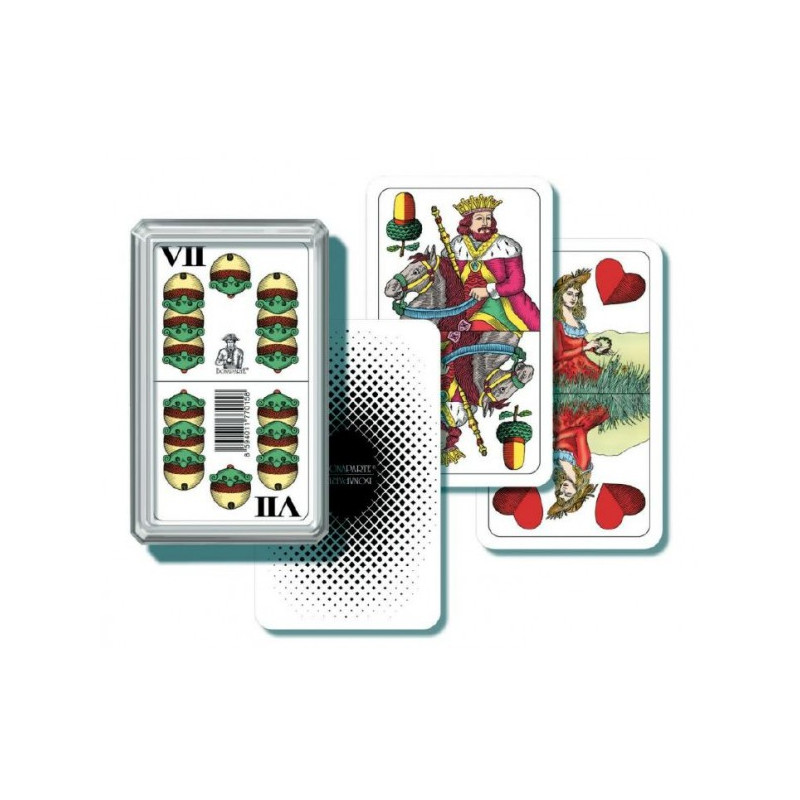 Bonaparte Mariáš dvouhlavý společenská hra karty v plastové krabičce 6,5x10,5x2cm 26000158-XG