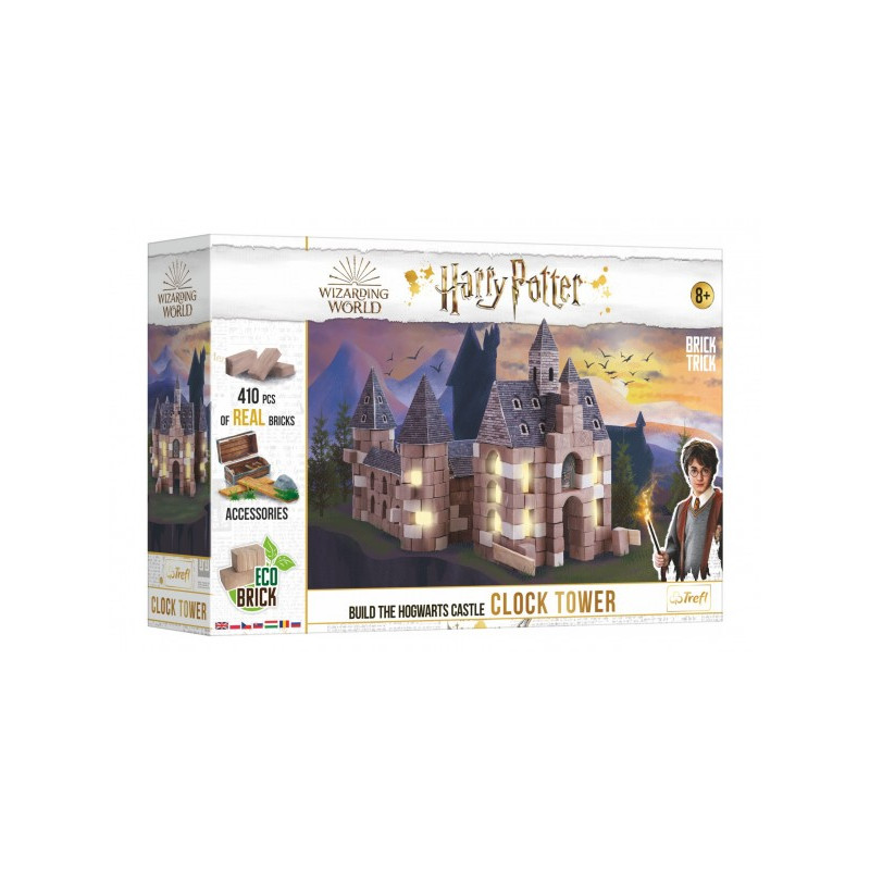Trefl Stavějte z cihel Harry Potter - Hodinová věž stavebnice Brick Trick v krabici 40x27x9cm 89061563-XG