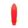 Skateboard - pennyboard 43cm, nosnost 60kg plastové osy, červený, zelená kola