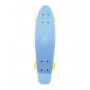 Skateboard - pennyboard 60cm nosnost 90kg, kovové osy, modrá barva, žlutá kola