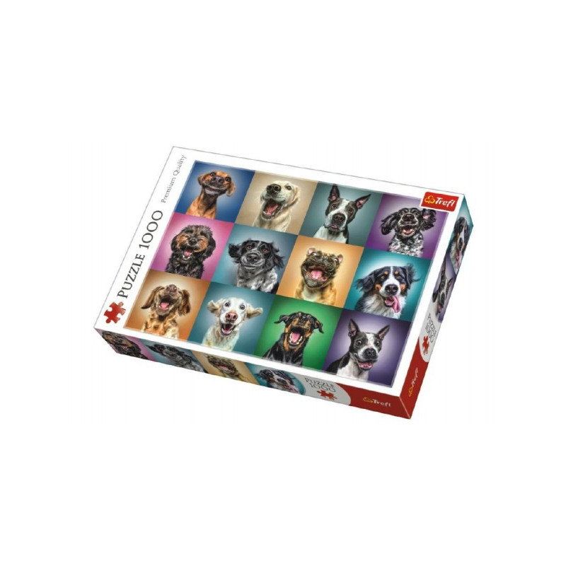 Trefl Puzzle Legrační psí portréty 1000 dílků 68,3x48cm v krabici 40x27x6cm 89110462-XG