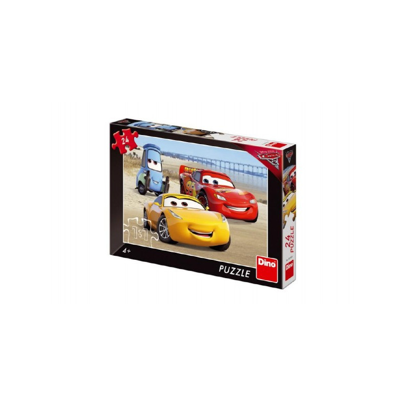 Dino Puzzle Cars/Auta na pláži 24 dílků 26x18 cm v krabici 27x19x3,5cm 21351585-XG