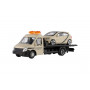 Auto/kamion Bburago odtahovka + auto 1:43 kov/plast 21cm  6 barev v krabičce 22x9x6,5cm