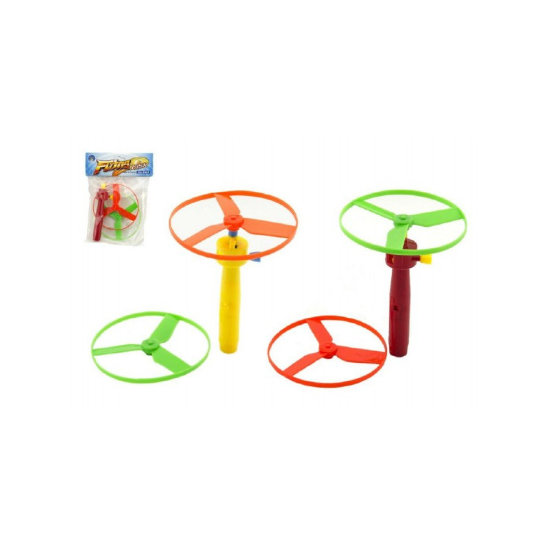 Teddies Vystřelovací vrtulka + startér plast 9cm 2 barvy v sáčku 00311361-XG
