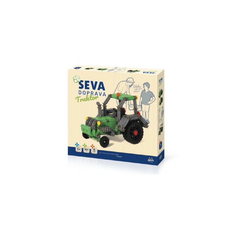 SEVA Stavebnice SEVA DOPRAVA Trakor plast 384 dílků v krabici 35x33x5cm 5+ 40030166-XG