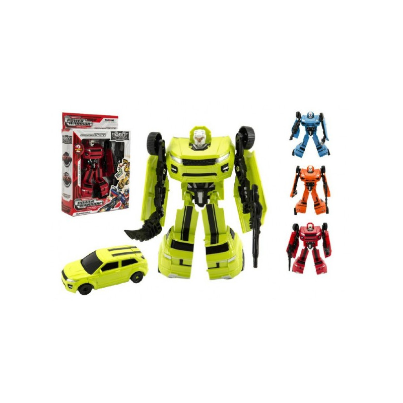 Teddies Transformer auto/robot plast 18cm 4 barvy v krabici 19x22x6cm 00311347-XG