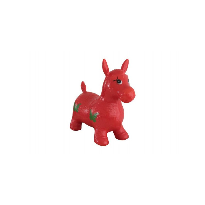 Teddies Hopsadlo kůň skákací gumový červený 49x43x28cm v sáčku 00312865-XG