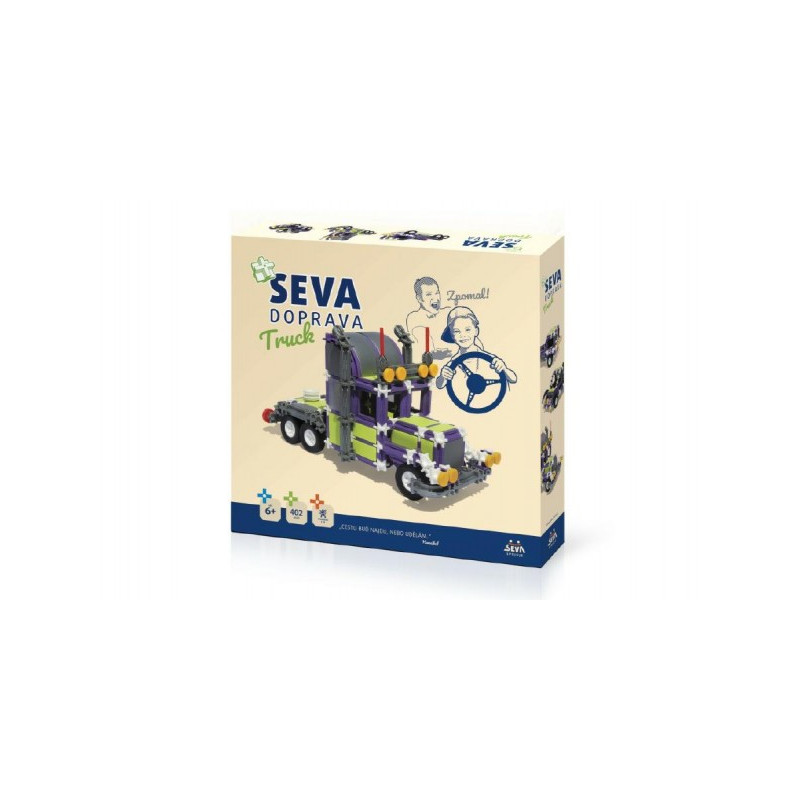 SEVA Stavebnice SEVA DOPRAVA Truck plast 402 dílků v krabici 35x33x5cm 40030163-XG