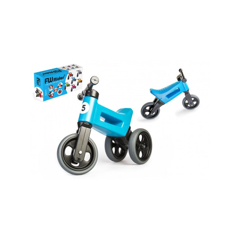 Teddies Odrážedlo FUNNY WHEELS Rider Sport modré 2v1, výška sedla 28/30cm nosnost 25kg 18m+ v krabici 11408533-XG