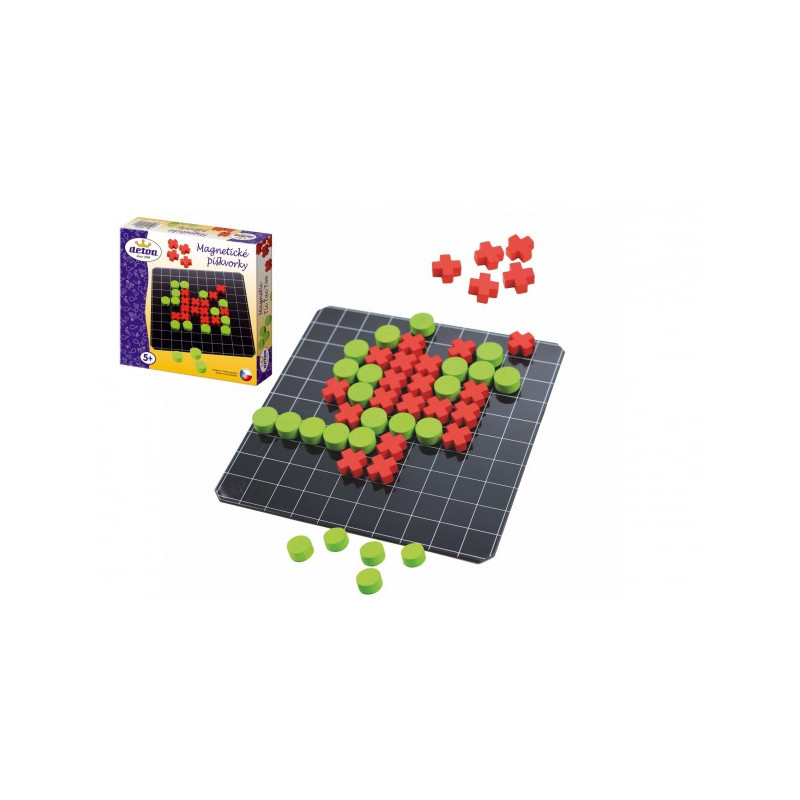 Detoa Magnetické piškvorky dřevo společenská hra v krabici 20x20x4cm 33014330-XG