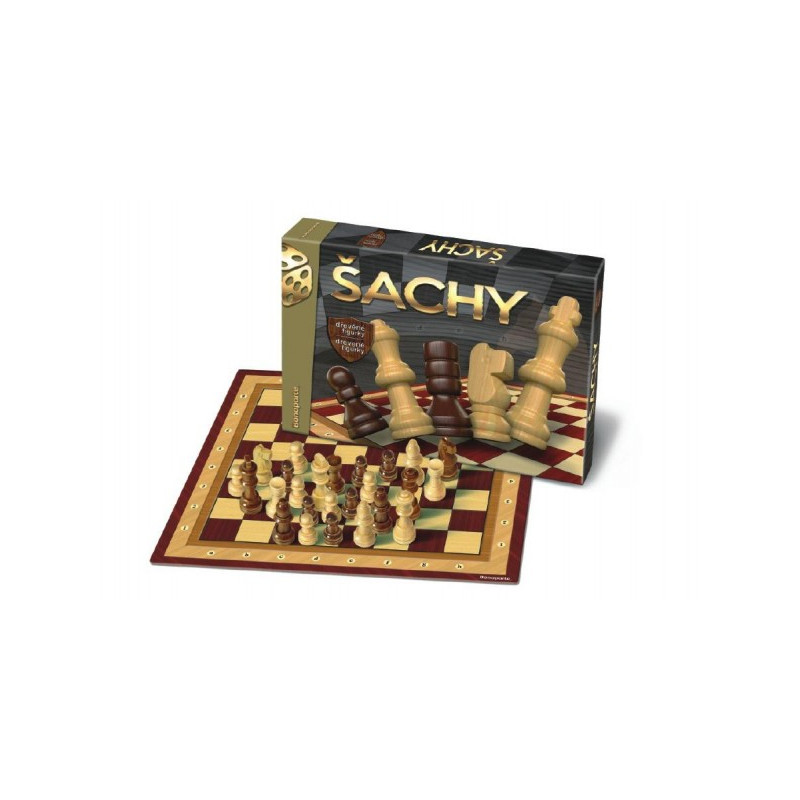 Bonaparte Šachy dřevěné figurky společenská hra v krabici 33x23x3cm 26012044-XG