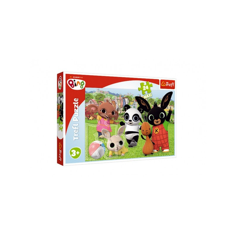 Trefl Puzzle Maxi 24 dílků Bing Bunny Zábava v parku 60x40cm v krabici 40x26,5x4cm 89114306-XG