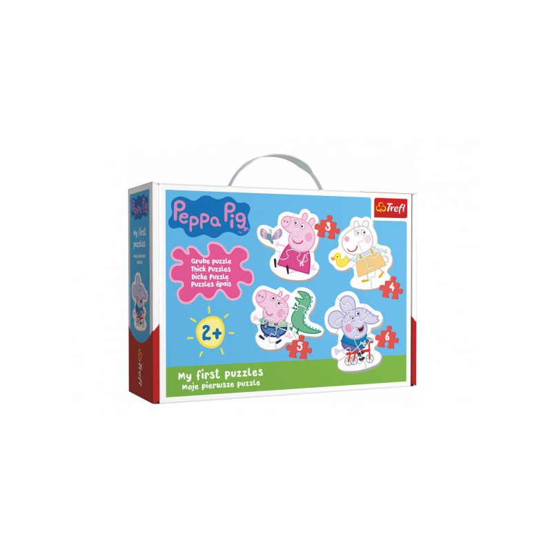 Trefl Puzzle pro nejmenší Prasátko Peppa/Peppa Pig 18 dílků v krabici 27x19x6cm 2+ 89136086-XG
