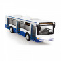 Autobus česky mluvící plast 28cm modrý volný chod na bat. se světem se zvukem v krab. 33x11x10cm