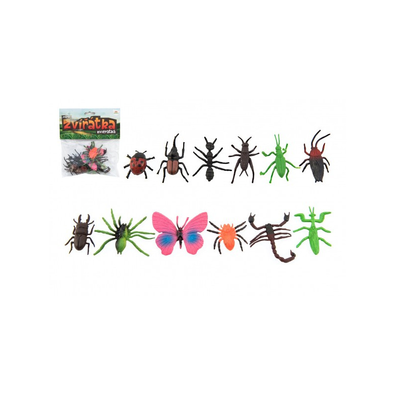 Teddies Hmyz/zvířátko mini plast 4-8cm 12 ks v sáčku 00850200-XG