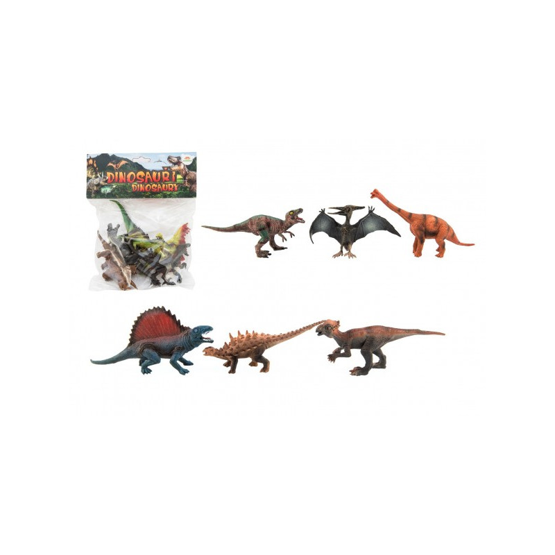Teddies Dinosaurus plast 14-19cm 6ks v sáčku 00850133-XG