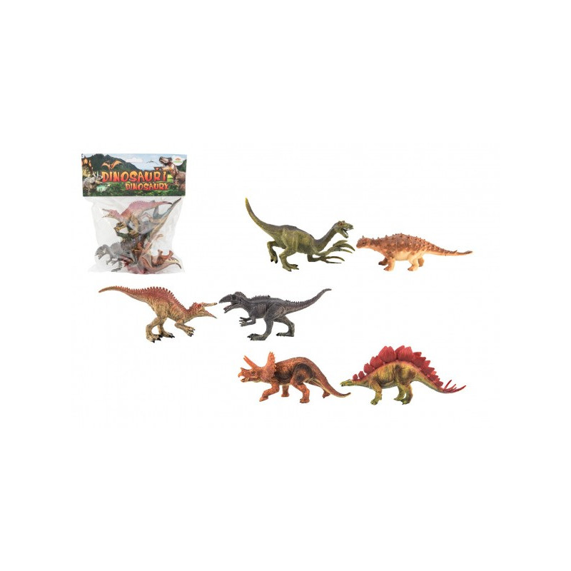 Teddies Dinosaurus plast 15-16cm 6ks v sáčku 00850134-XG