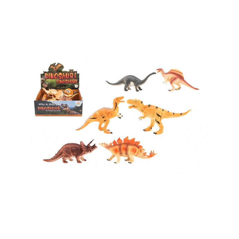 Teddies Dinosauři plast 16-18cm mix druhů 12ks v boxu 00850119-XG