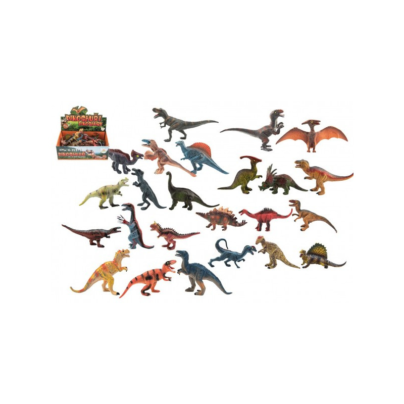 Teddies Dinosaurus plast 11-14cm mix druhů 24ks v boxu 00850121-XG